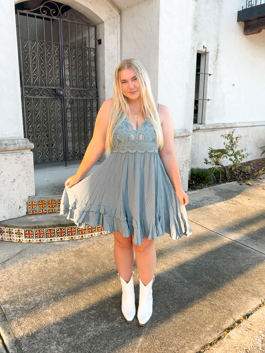 SERENITY DRESS (STEEL BLUE)