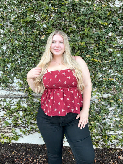 RAMONA TOP (BURGUNDY)