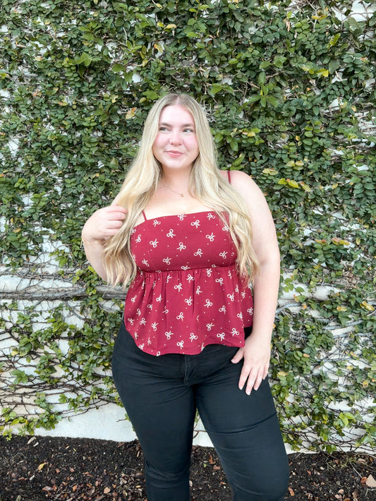 RAMONA TOP (BURGUNDY)