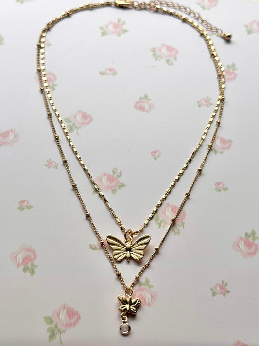 BUTTERFLY LAYERED NECKLACE