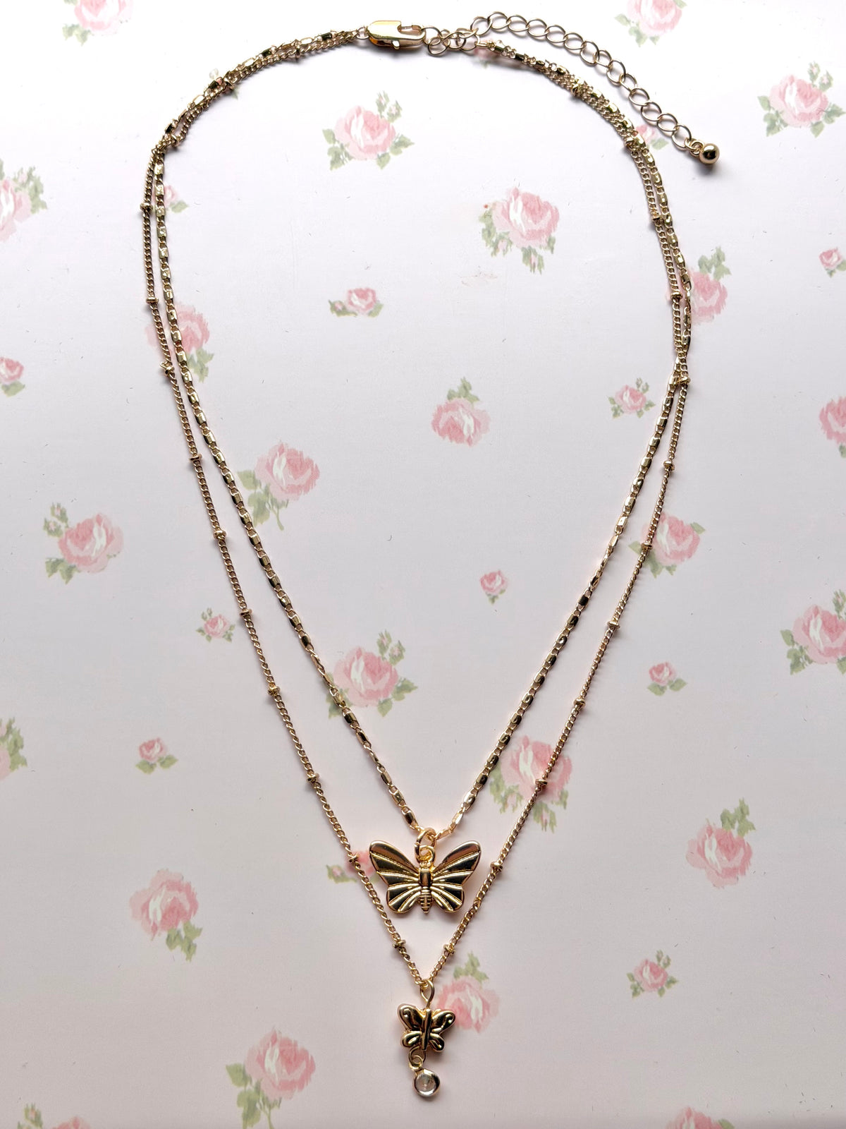 BUTTERFLY LAYERED NECKLACE