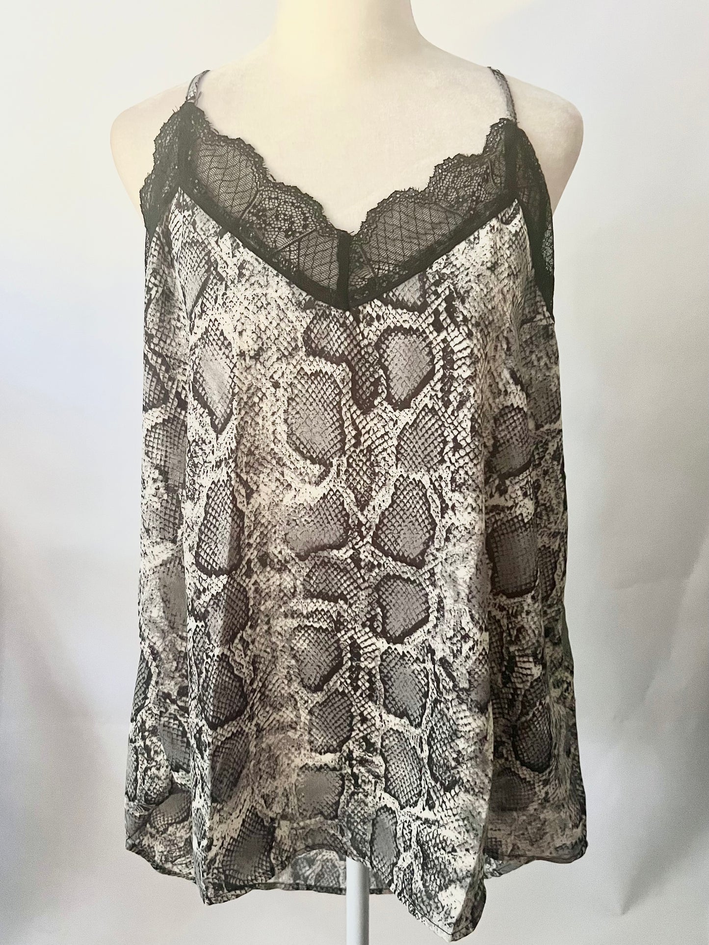 SNAKESKIN LACE TOP
