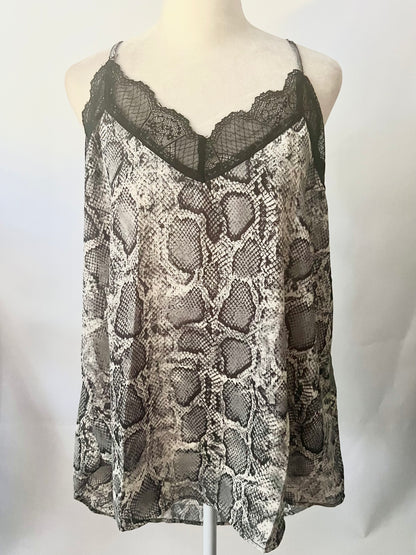 SNAKESKIN LACE TOP