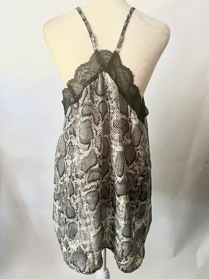 SNAKESKIN LACE TOP