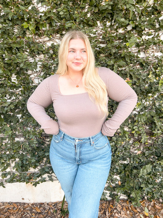 KELSEY BODYSUIT (TAUPE)